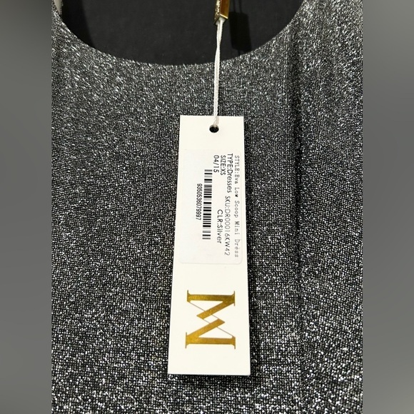 NWT Meshki Eva Low‎ Scoop Mini Dress in Silver XS - Picture 5 of 5